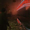 Alan stands on a deserted Manhattan street in Alan Wake 2, with path tracing enabled.