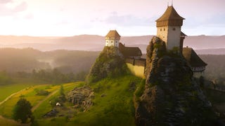 An establishing shot of Trosky Castle in Kingdom Come: Deliverance 2.