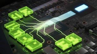 A stylised Nvidia graphic showing how Resizable BAR helps GPUs draw more from their available memory.